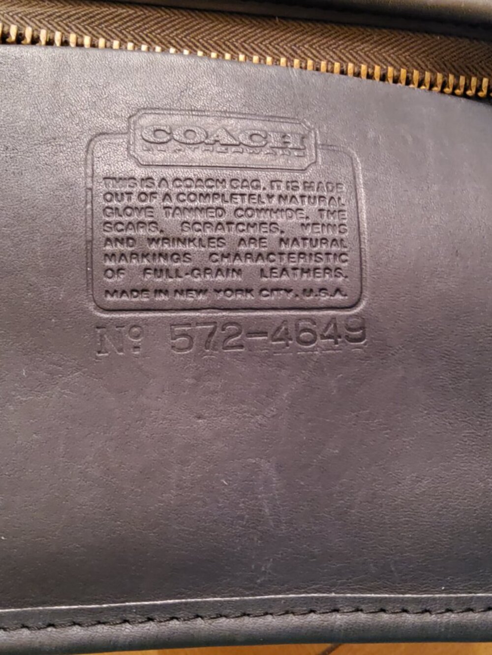 Vintage Coach Companion Bag 9300 in Navy Made in NYC - Picture 10 of 15